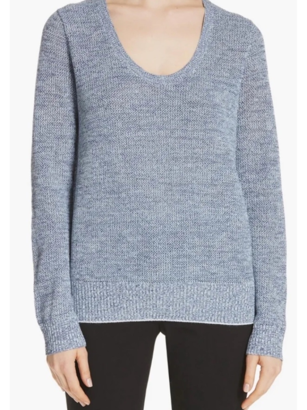 Theory Scoop Neck Pullover Sweater in Prosecco Size Small
